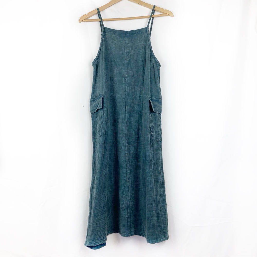 Elleborn Atlas Gauzy Cotton Jumper Dress Lagenlook